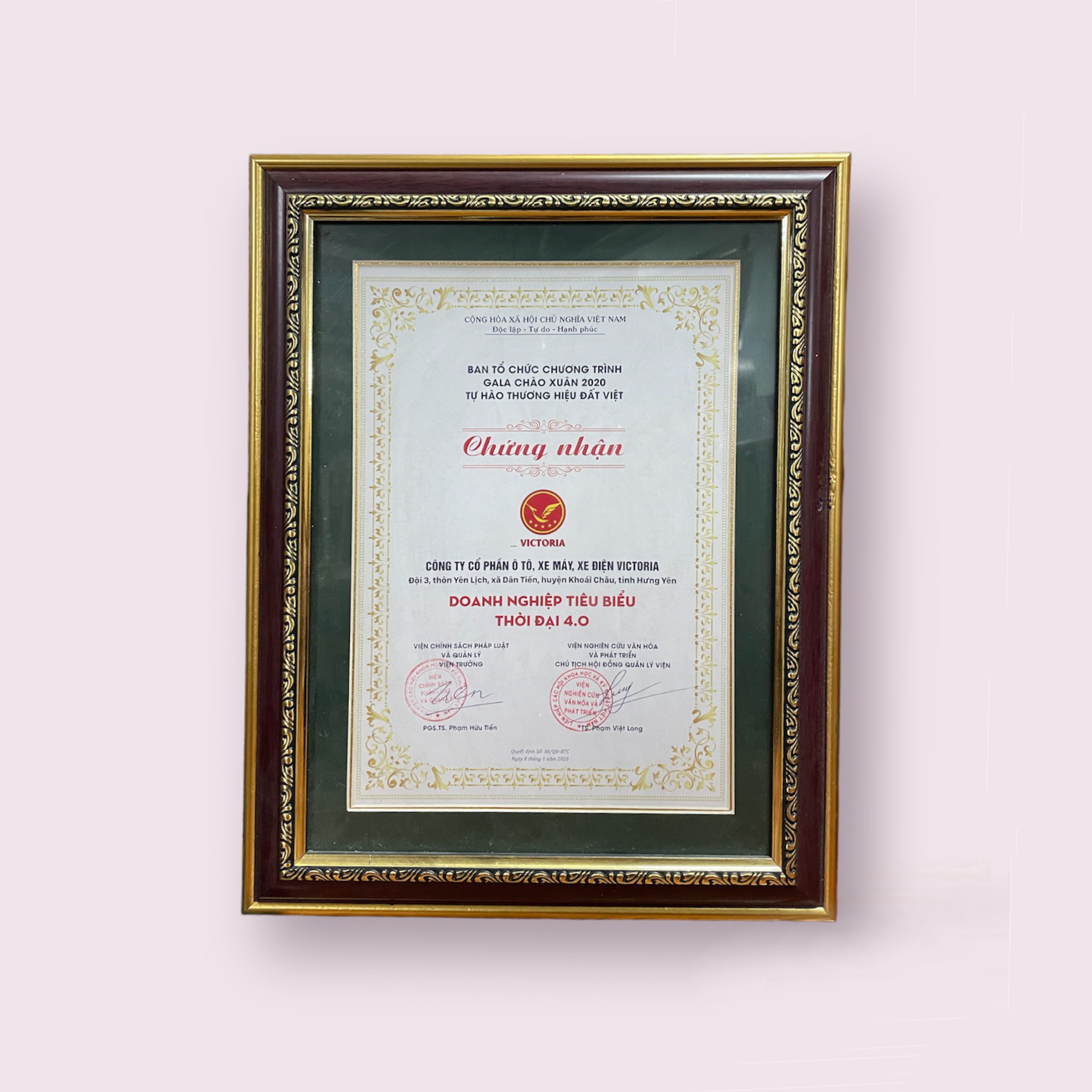 Chứng nhận Doanh nghiệp tiêu biểu 4.0